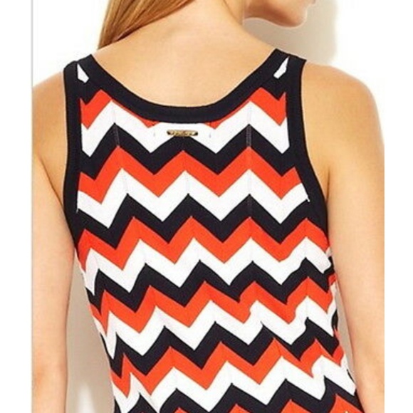 Michael Kors Sleeveless Chevron Sweater Dress - Picture 4 of 8